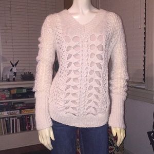 Cream color cutout sweater. Soft and warm.